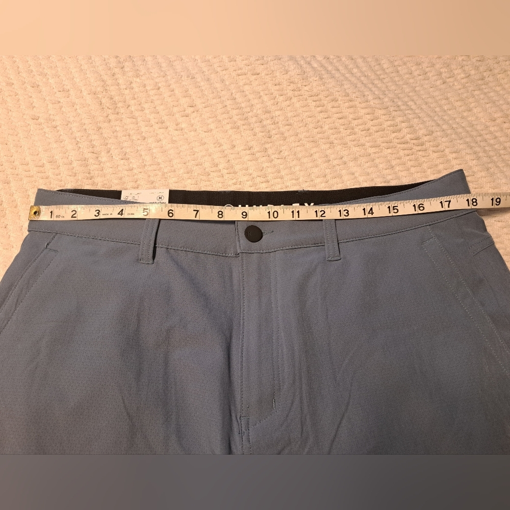Mens Hurley Trek Hybrid Shorts Blue 20" Length Size 36 - Picture 10 of 13